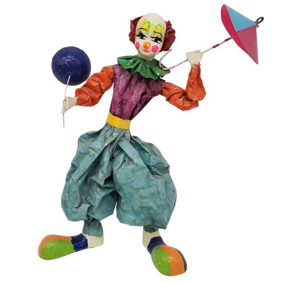 Clown with Balloon Paper Figurine - 9.5" - Picture 1 of 4